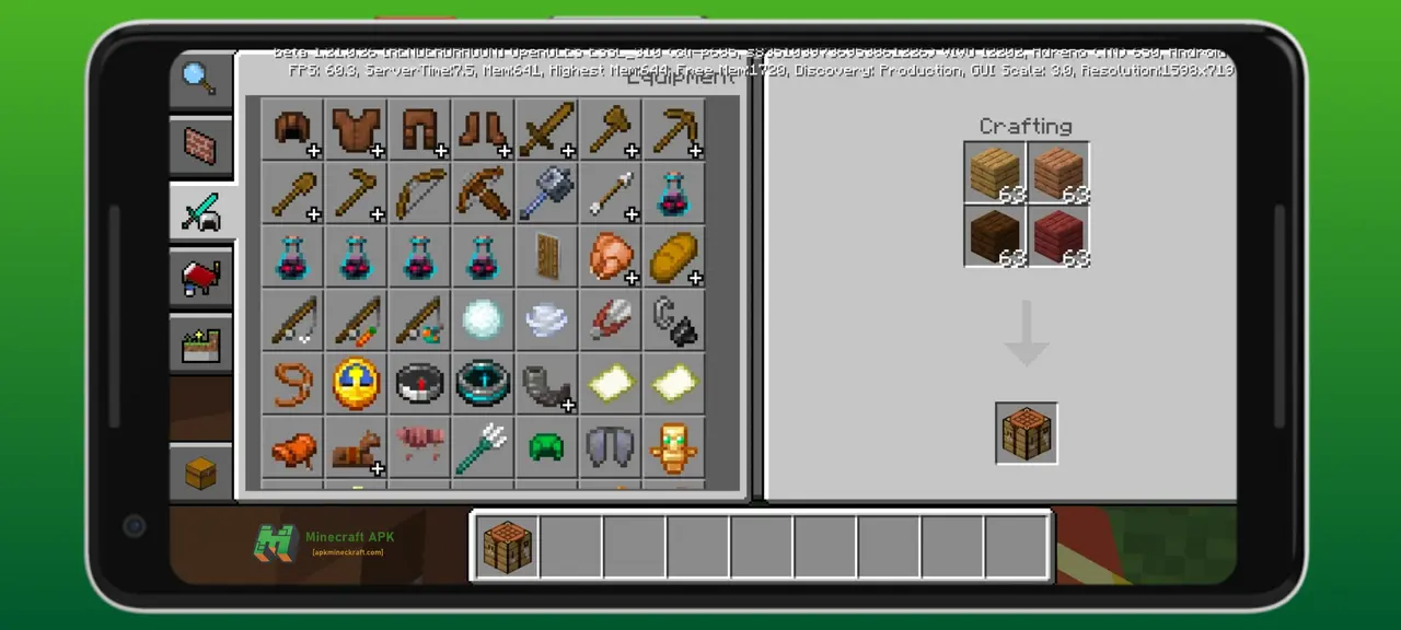 Minecraft-APK-Crafting-Screenshot